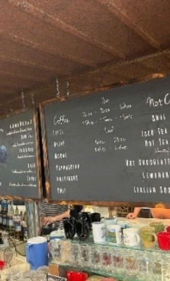 Salmon River Coffee Shop menu board