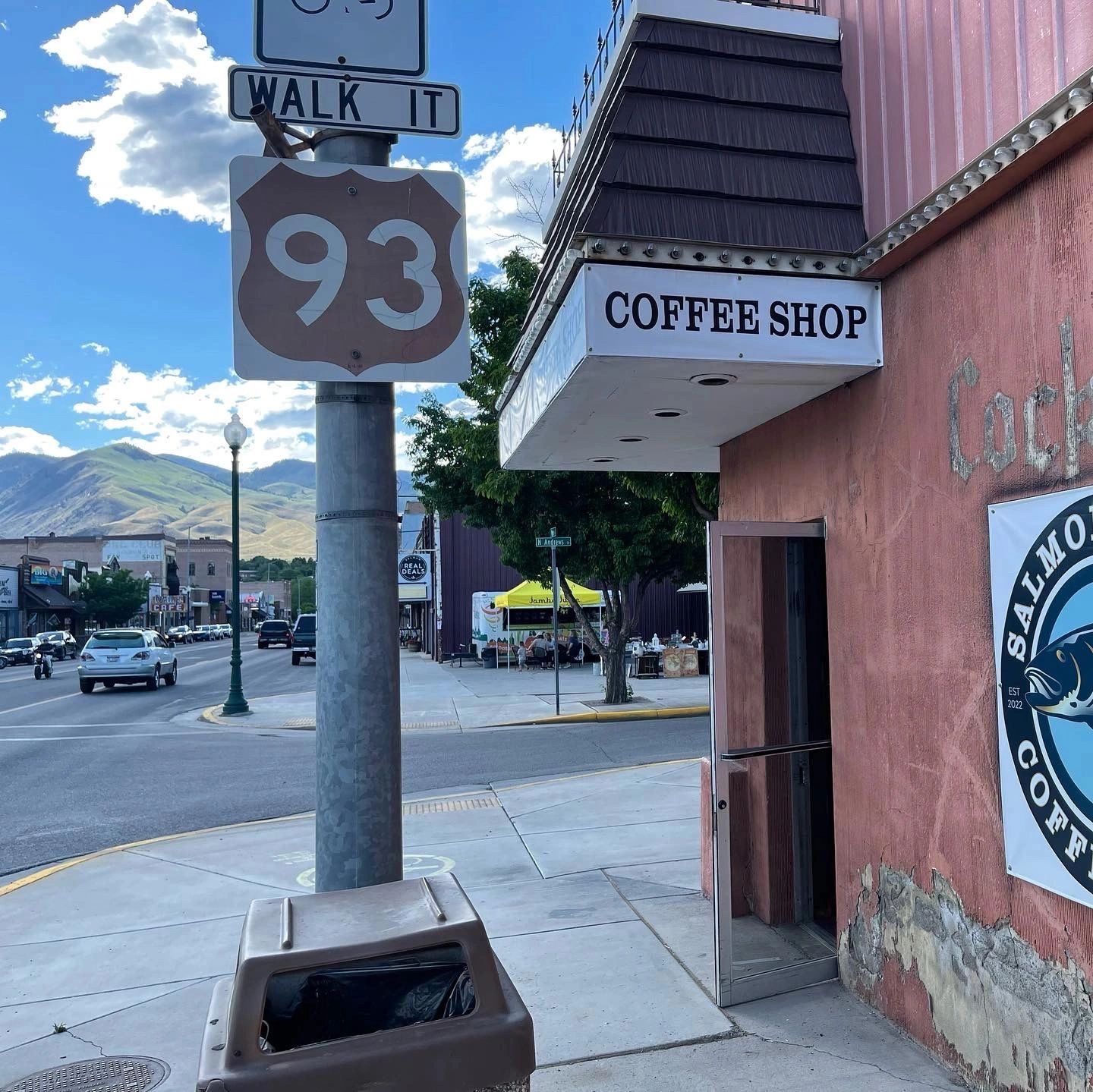 Salmon River Coffee Shop on Route 93 in downtown Salmon