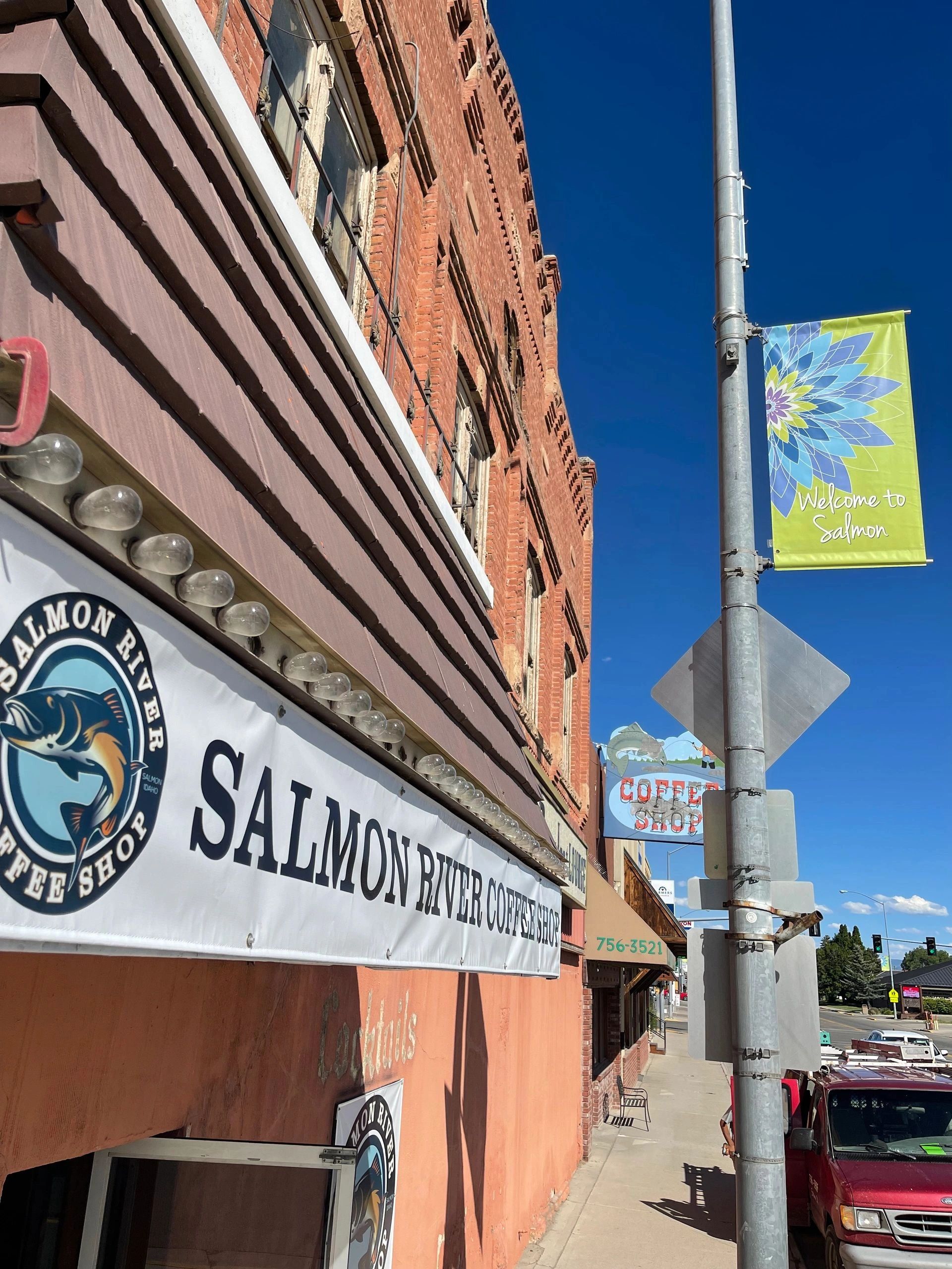 Salmon River Coffee Shop storefront on Main Street